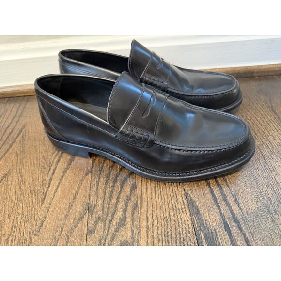 Crosby Square Newhaven Penny Loafer Black Men\'s 8.5/9 Leather NEW READ $400